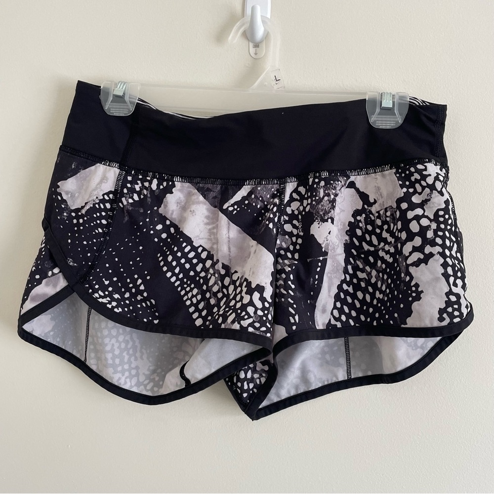 Lululemon Speed Short Static Mist White Black / Black - Picture 2 of 4